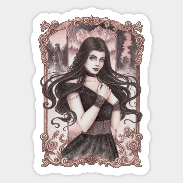 Little Snow White Sticker by The Fantastic Art Shop